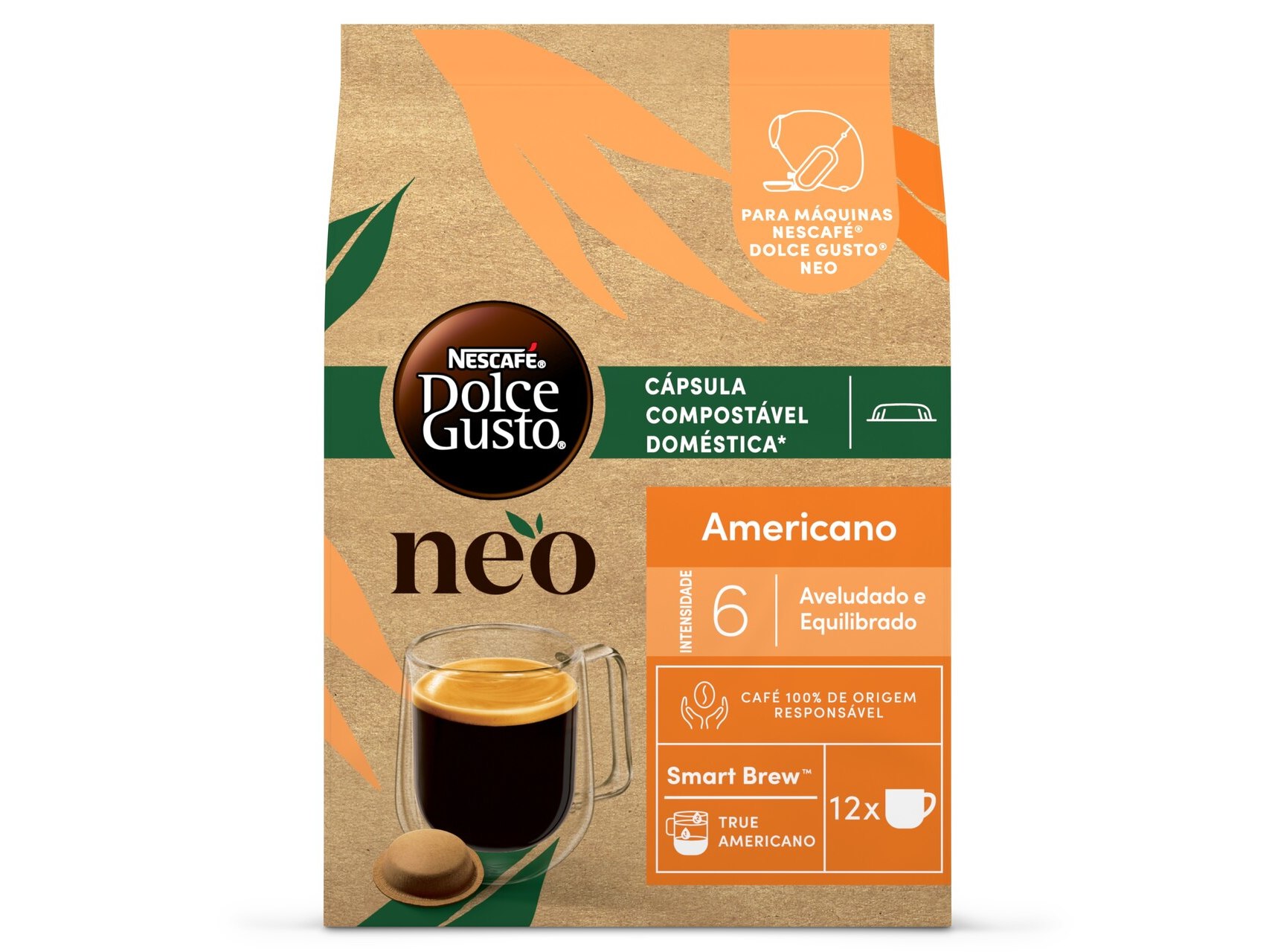 CÁPSULAS SISTEMA NEO DOLCE GUSTO AMERICANO 12 CAPS