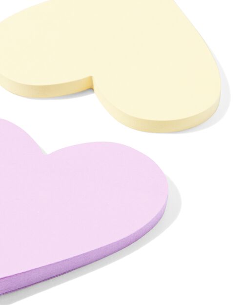 2 blocs de mémos autocollants coeurs