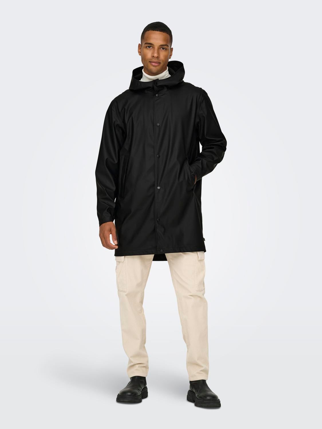ONSLUCA Regenmantel Black