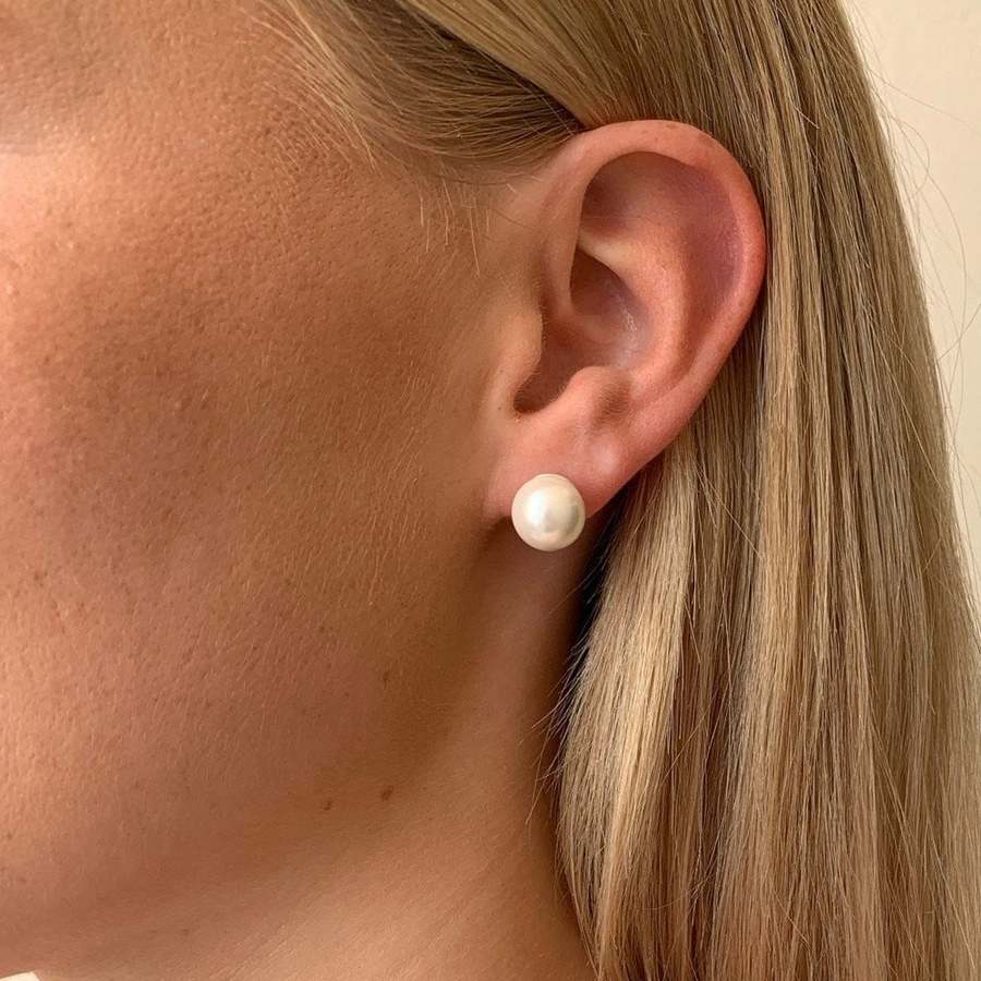 Snö Of Sweden Laney Pearl Earring White 10mm