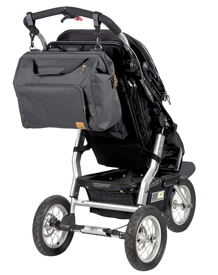 Wickeltasche GLA GOLDIE (40x33x18) für Zwillinge in anthrazit