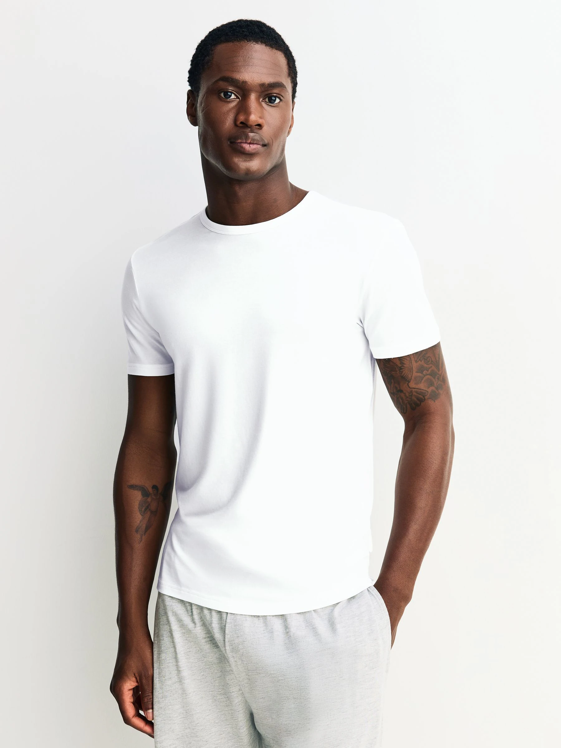 Wit - Verpakking van 2 - Modal Layering T-Shirt