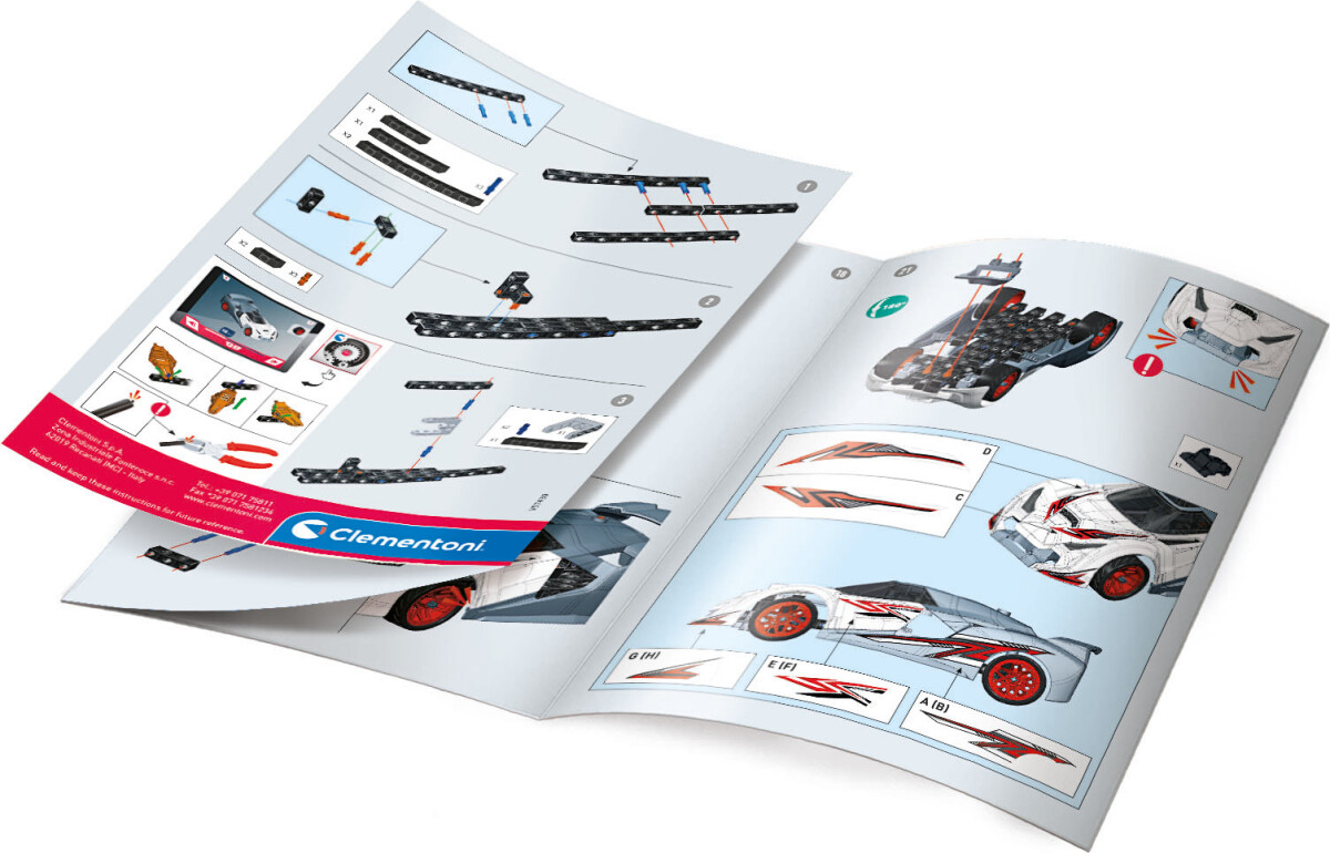 Clementoni - Science And Play Build - Mechanics - Supercar