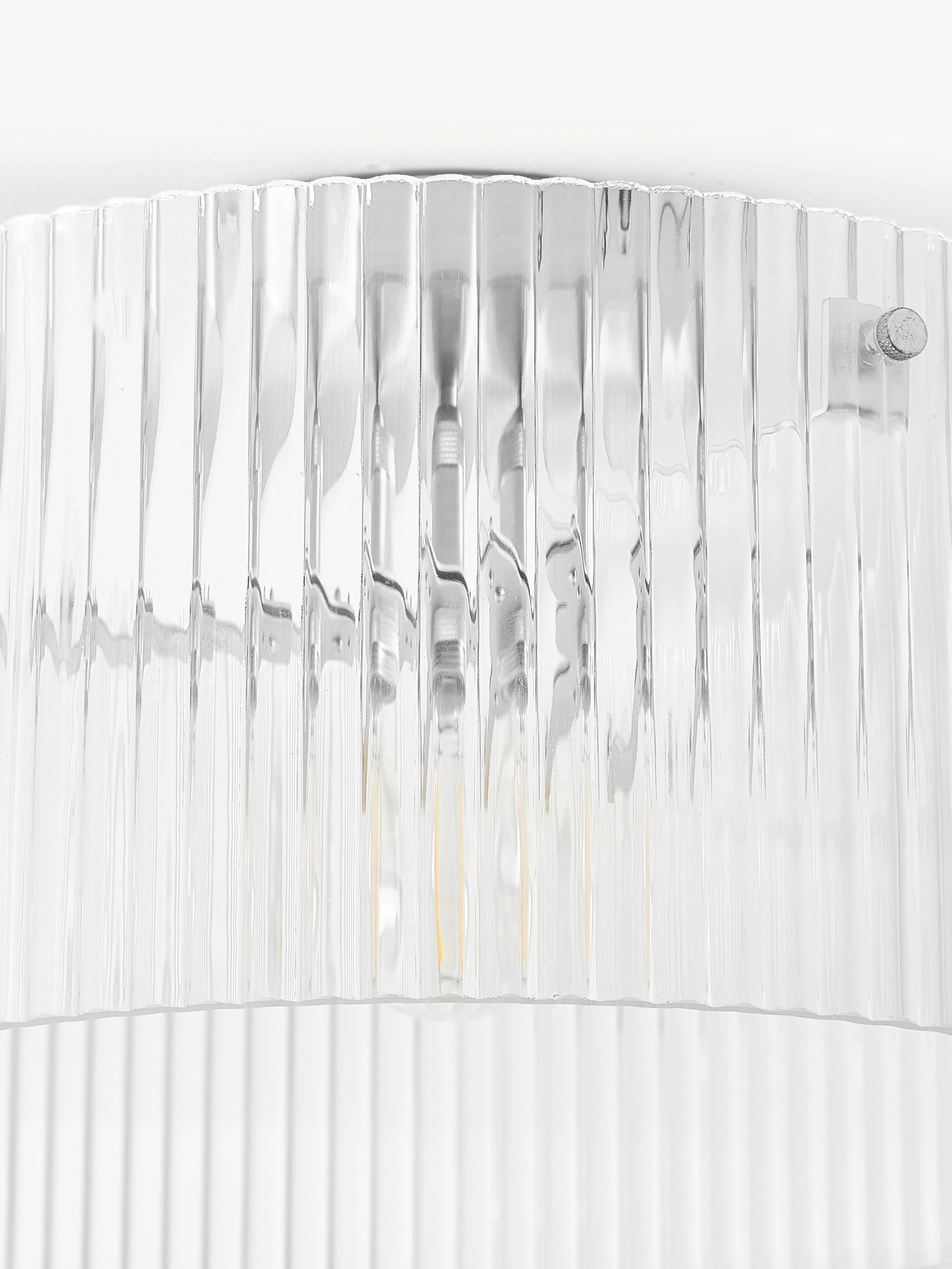 Plafondlamp Emmi van geribbeld glas