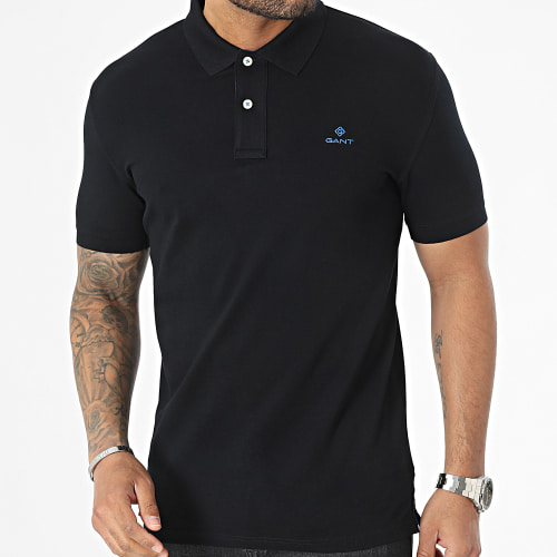 Polo Manches Courtes Contrast Collar Pique 2052003 Bleu Marine