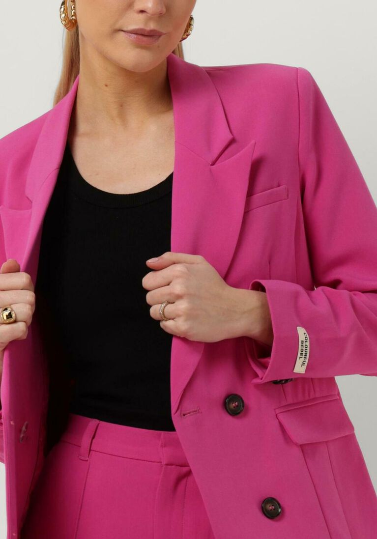 COLOURFUL REBEL roze colourful rebel blazer rikki uni boyfriend blazer