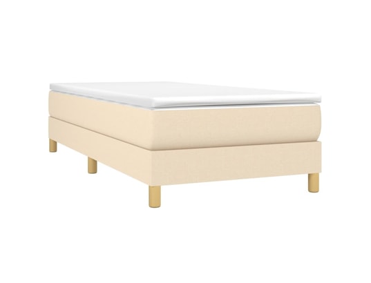 VIDAXL - Sommier  90 x 200 Sommier à ressorts de lit crème 90x200 cm tissu