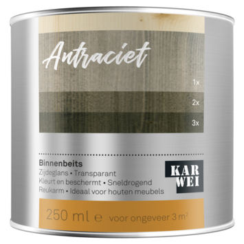 KARWEI binnenbeits transparant antraciet 250 ml