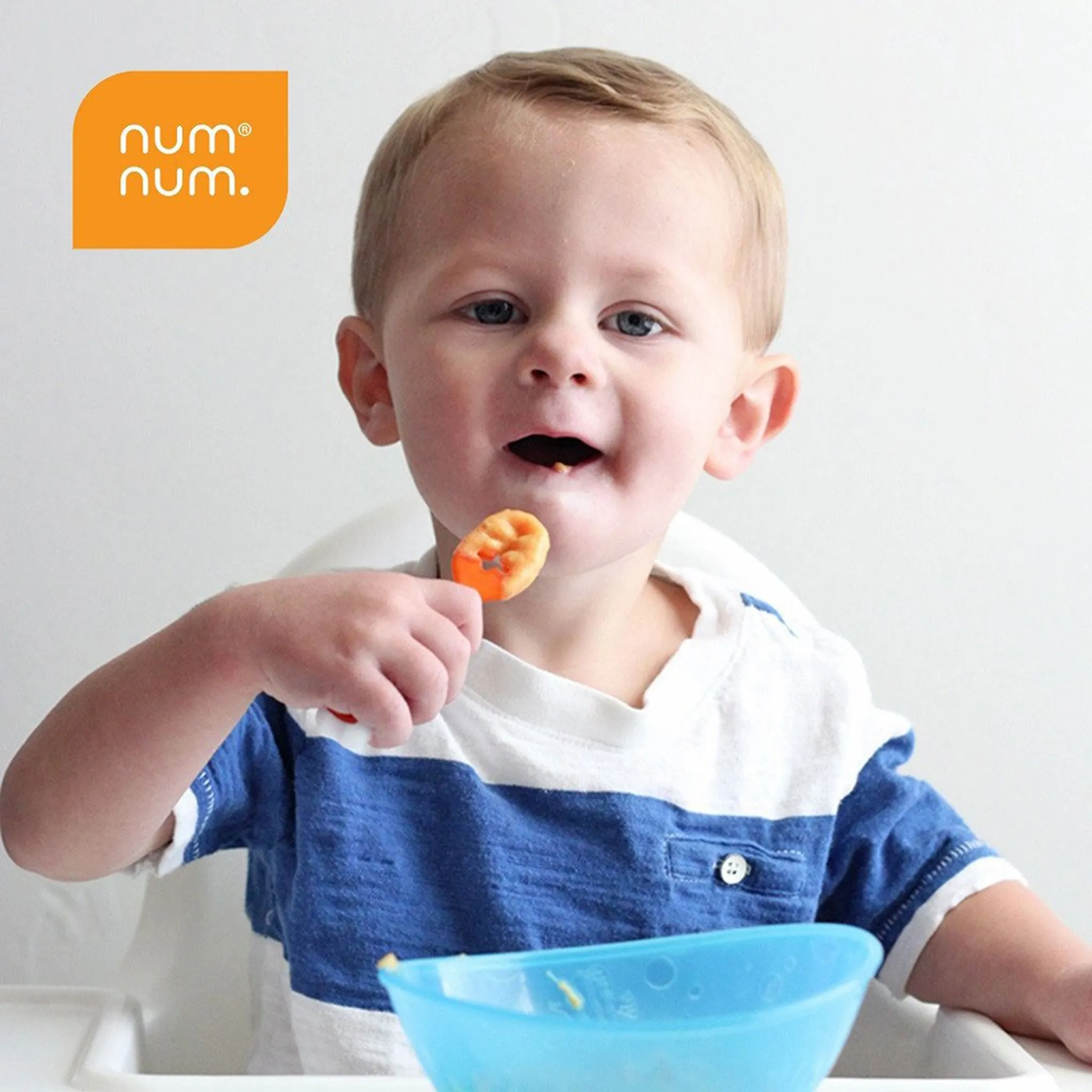 NumNum Cuillère d'Apprentissage GOOtEnsil - Orange  Bleu
