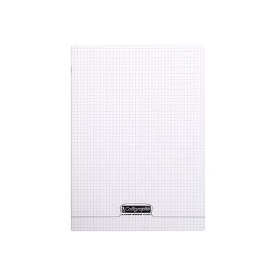 Calligraphe 8000 - Cahier polypro 24 x 32 cm - 192 pages - petits carreaux (5x5 mm) - transparent