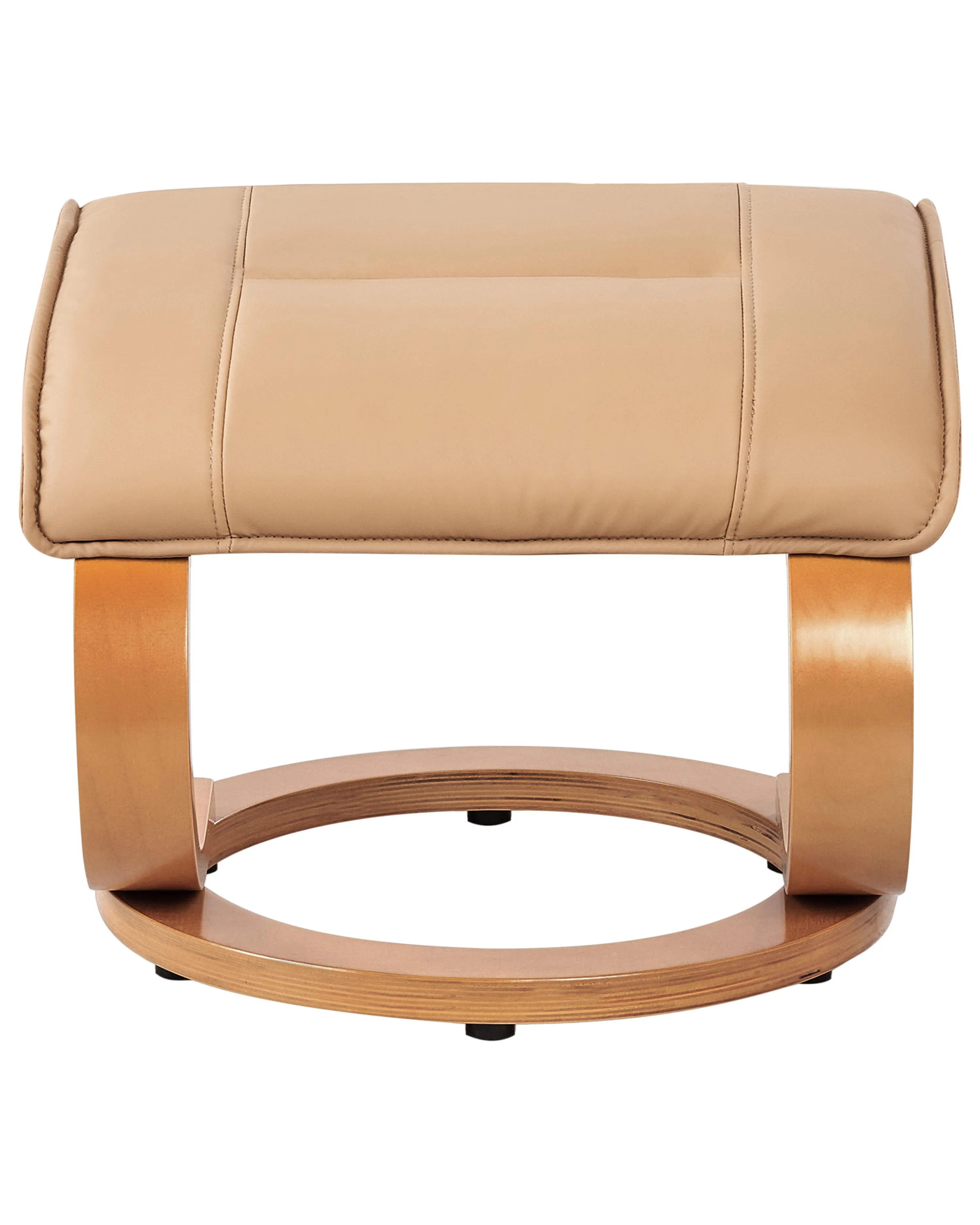 Massagestoel MAJESTIC met voetenbank Kunstleer Lichtbruin