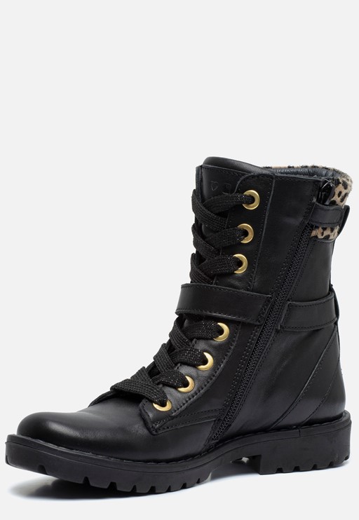 Muyters Veterboots zwart Leer 32610