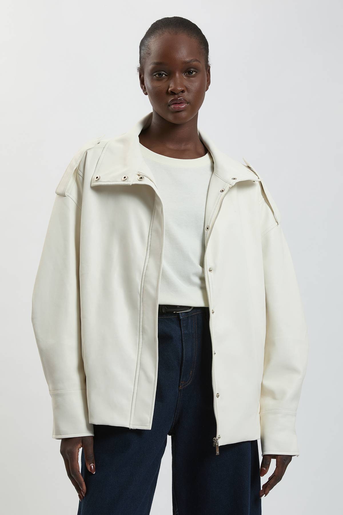 KarenMillen Veste Cocon Décontractée En Synthétiquecuir