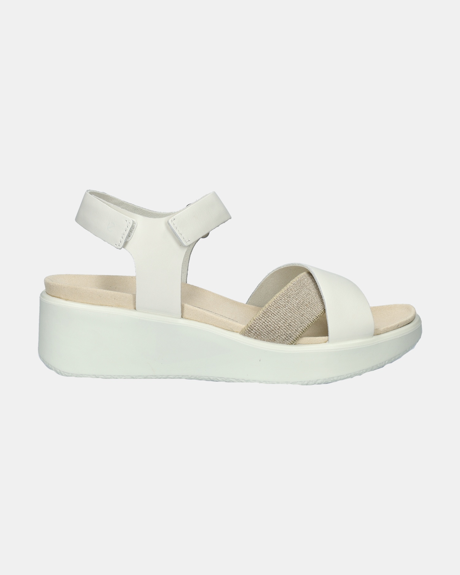 Ecco Flowt Wedge Sandalen  - wit