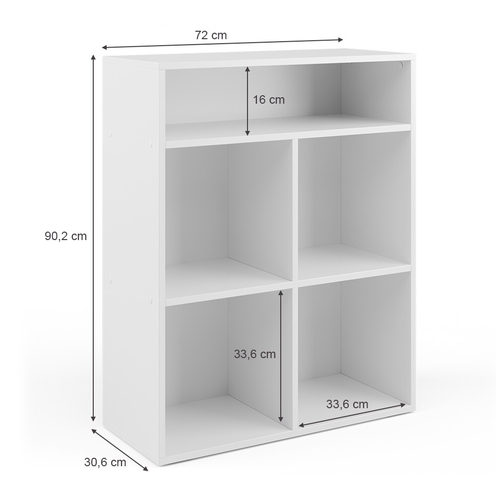 Vicco Bücherregal für 4 Faltboxen Aktenregal Aktenschrank Büroregal Standregal