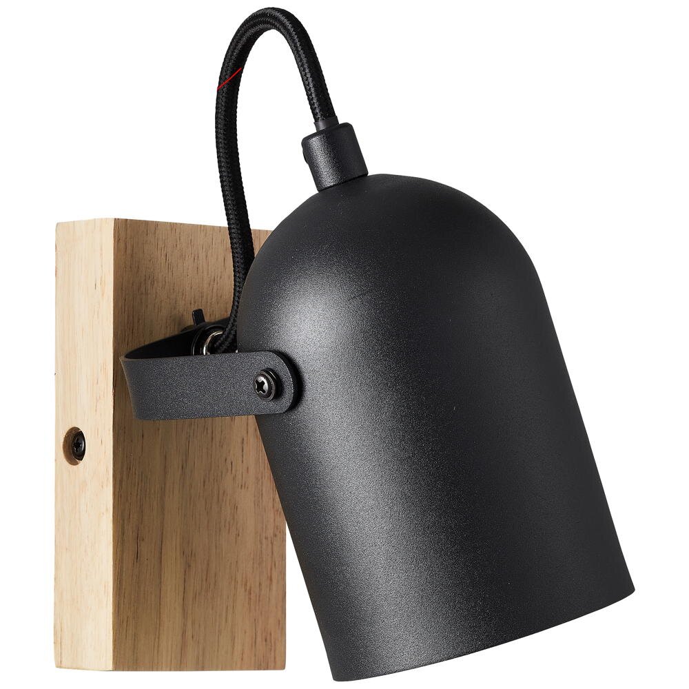 Tronte wandlamp in zwart en goud E14