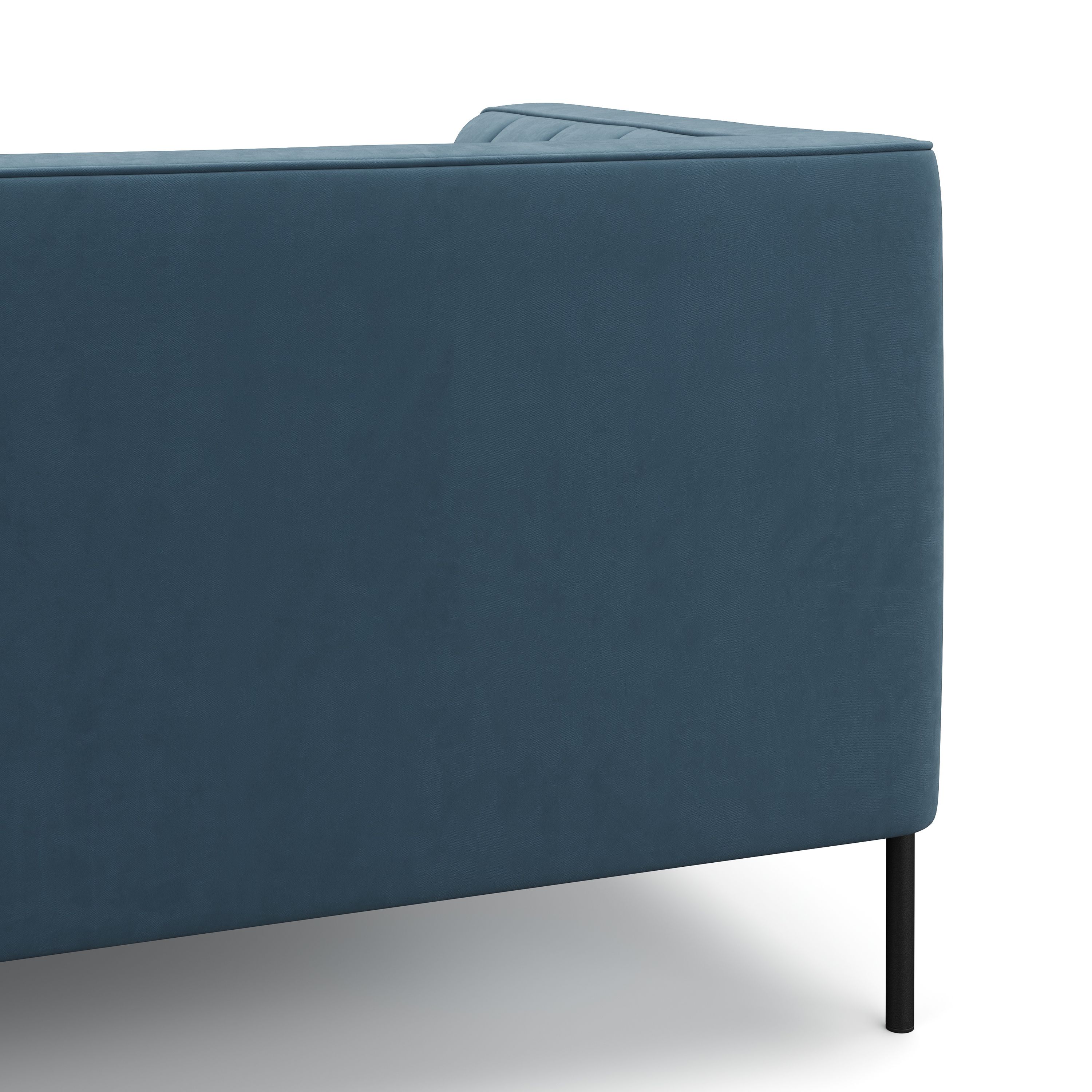 Sofa Set Samt ATTILA blau
