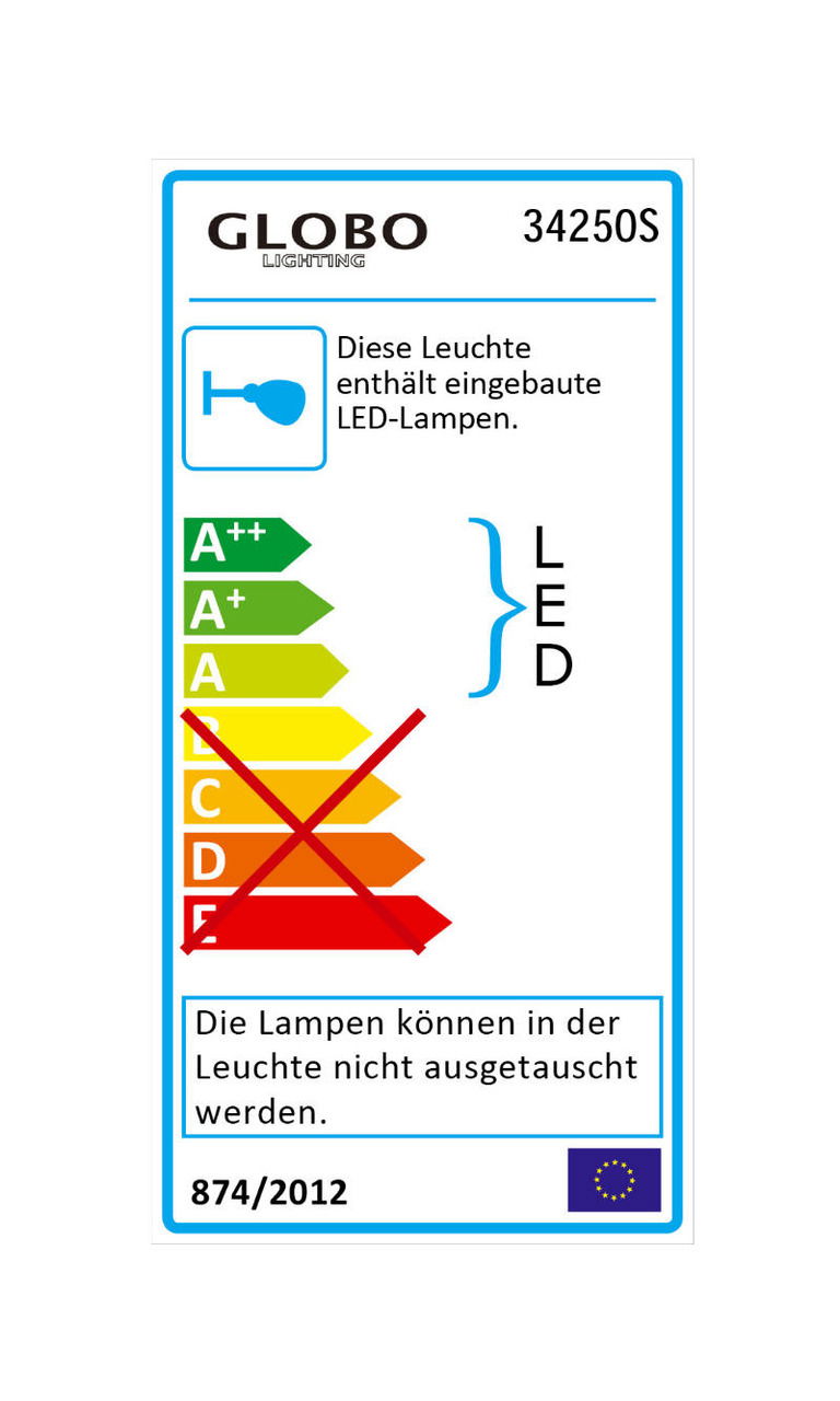 Globo Lighting Wandleuchte m. Bewegungsmelder