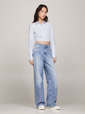 Camisa cropped com costas abertas