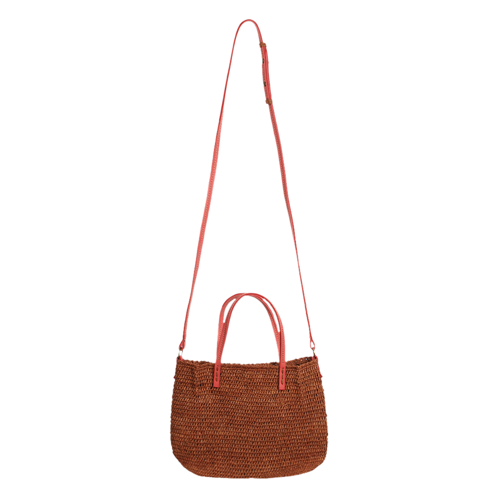 CAMINO XS - Sac porté main en raphia | Marron