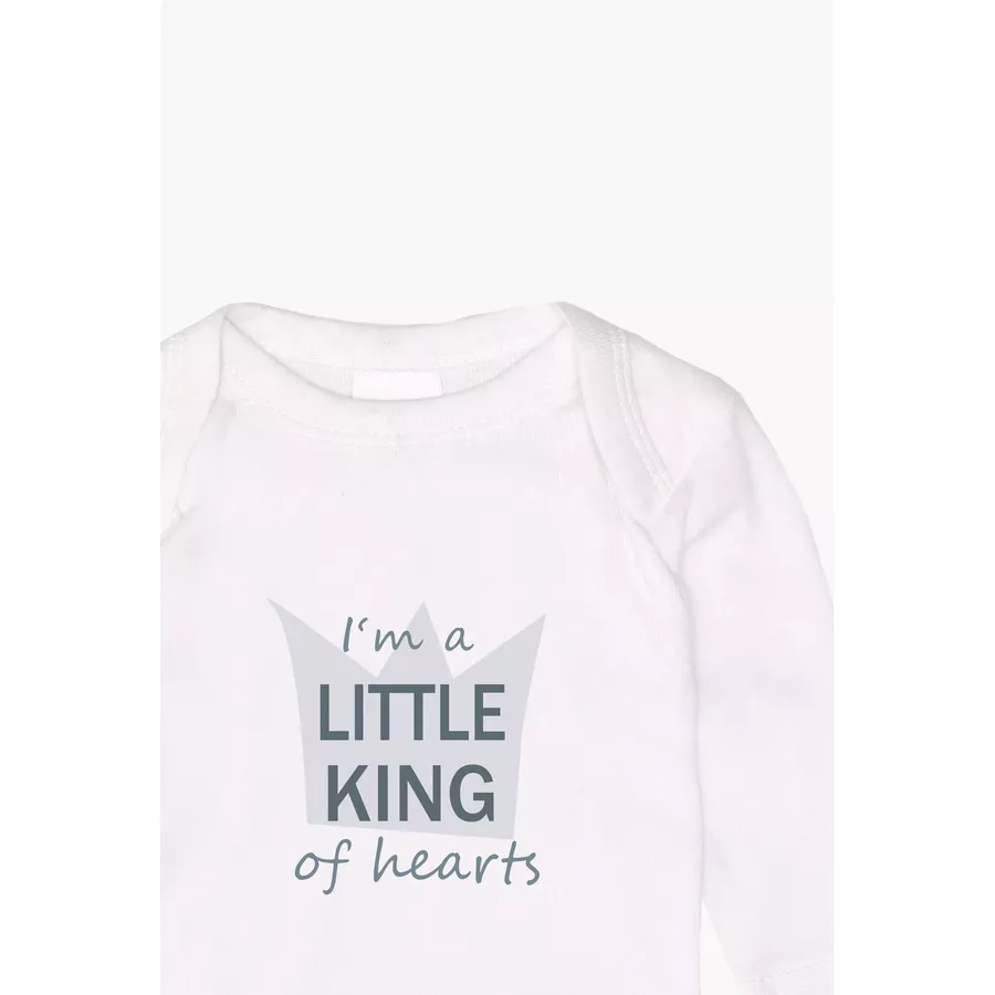 Liliput Langarmbody 2er-Set Little King weiß