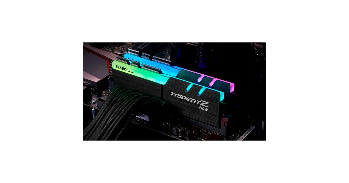 G.Skill32 GB DDR4-3200 Kit werkgeheugen  (Zwart, F4-3200C16D-32GTZRX, Trident Z RGB, XMP)