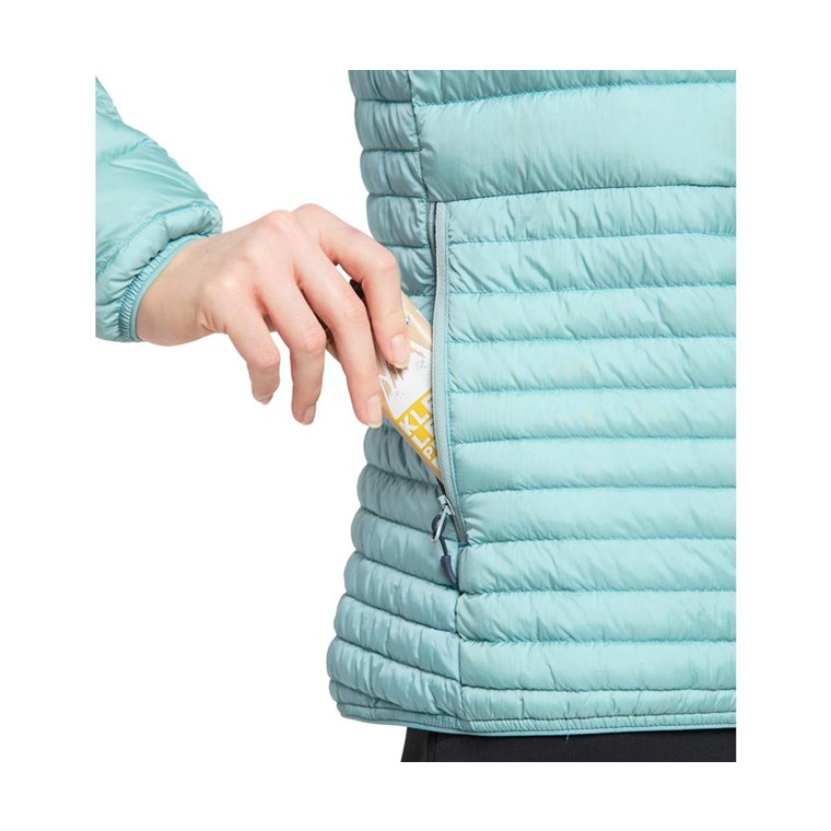 Haglöfs Micro Nordic Down Hooded Jacket Women Frost Blue