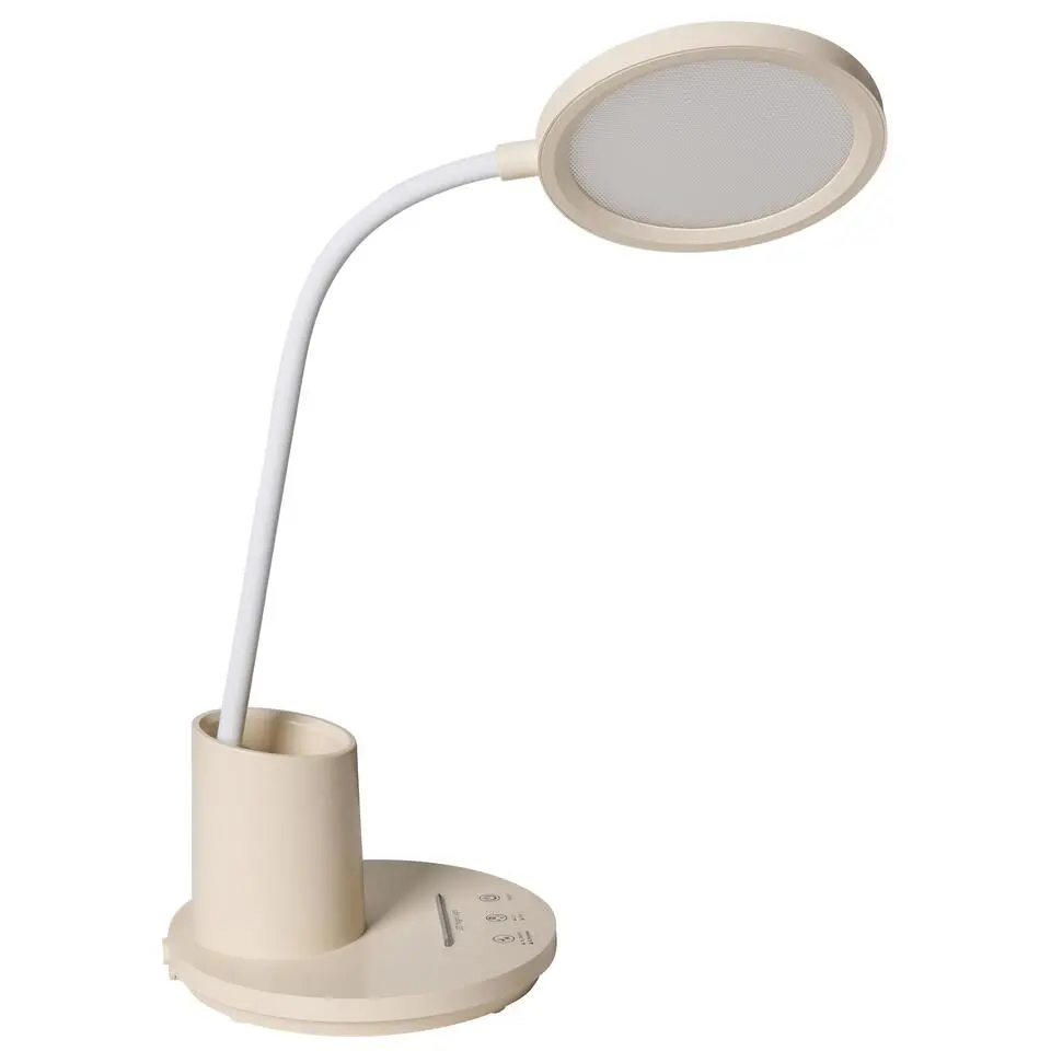VELA - Bureaulamp LED - Lichtbeige - Synthetisch materiaal