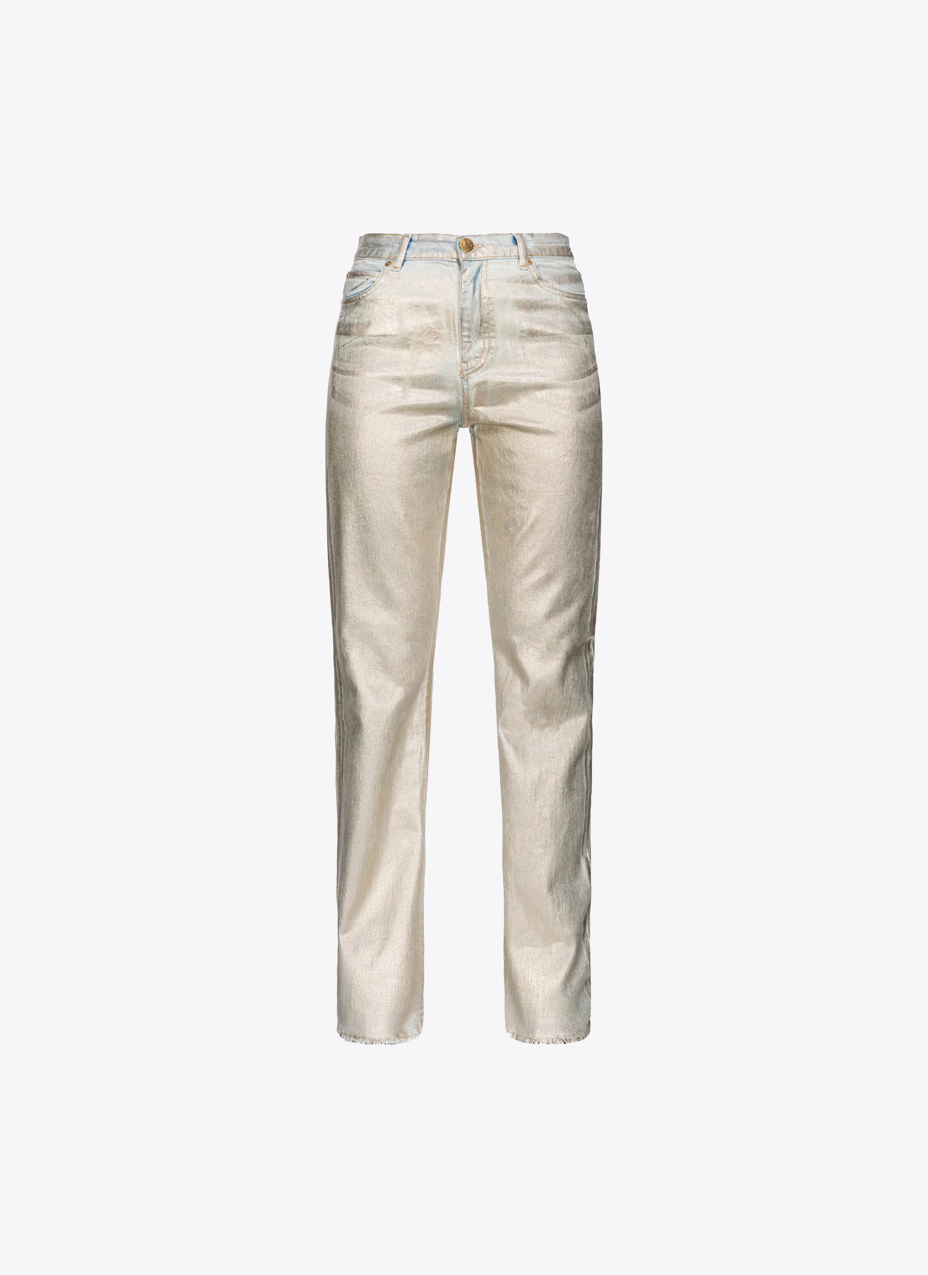 Jean straight brillant | Doré