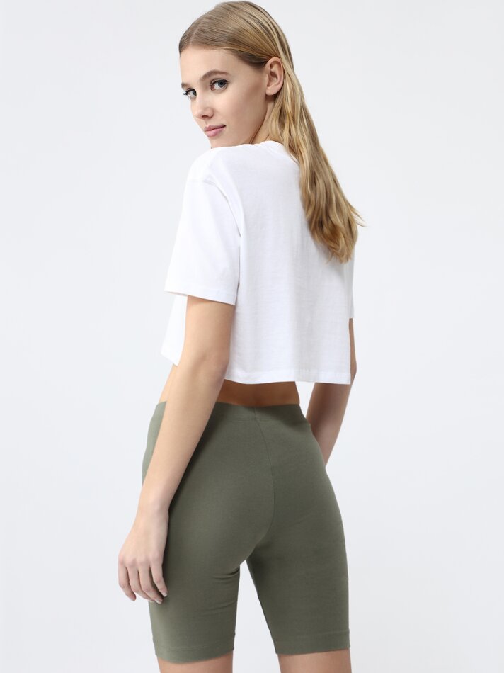 Calça Legging de Ciclismo - Tamanho Médio Cáqui