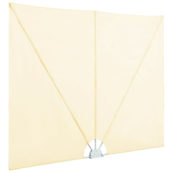 vidaXL Sammenleggbar sidemarkise for terrasse krem 300x150 cm