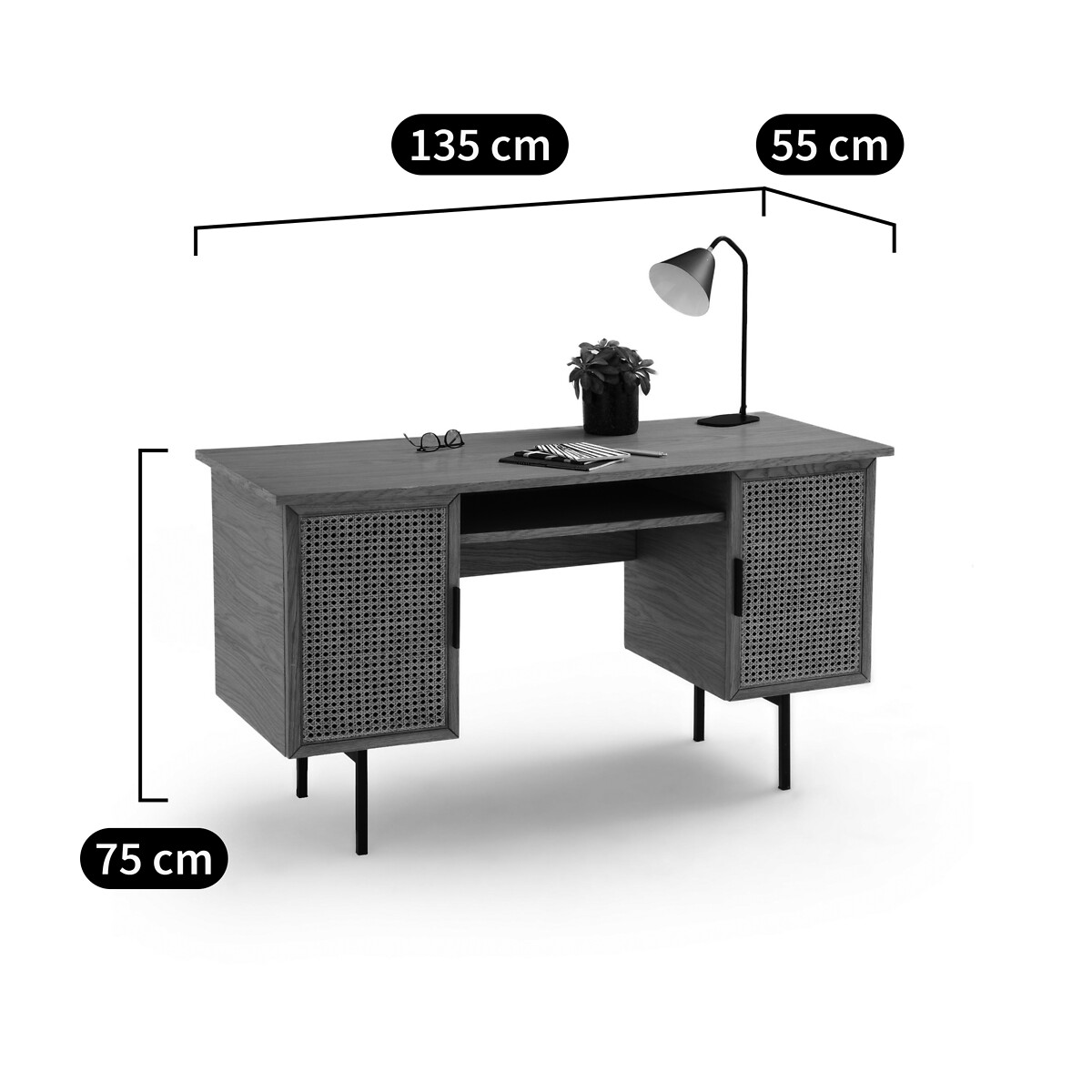 LA REDOUTE INTERIEURS<br>Mesa com bloco duplo, Waska