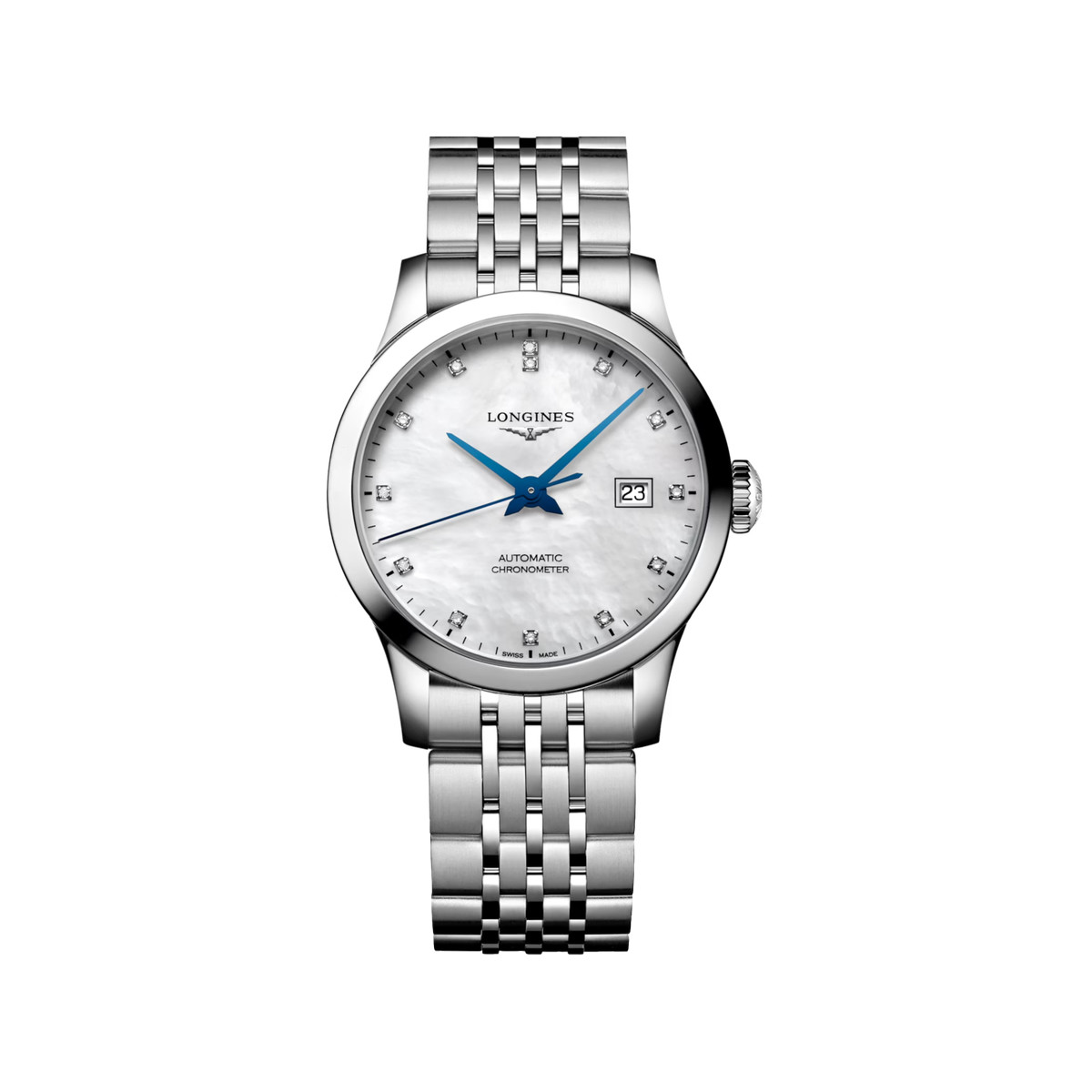 Montre longines record tradition horlogère automatique acier