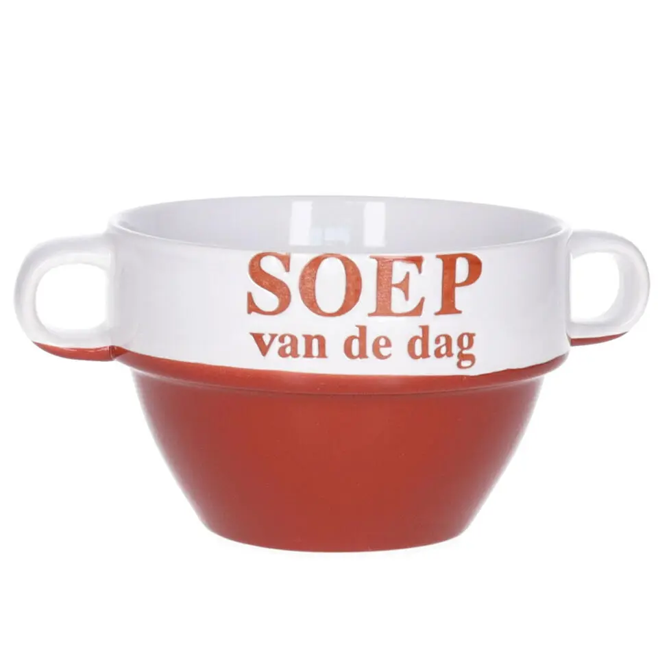 Soepkommen - Soep van de dag - rood - Stapelbaar