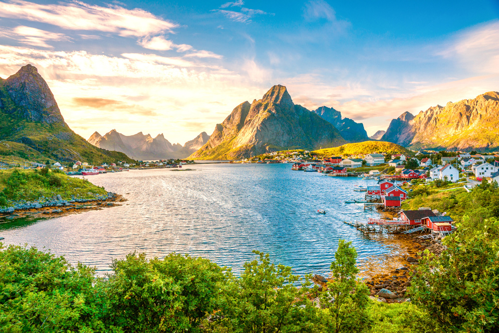 Akustikbild DORF AM FJORD 3 80x120cm, 7kg