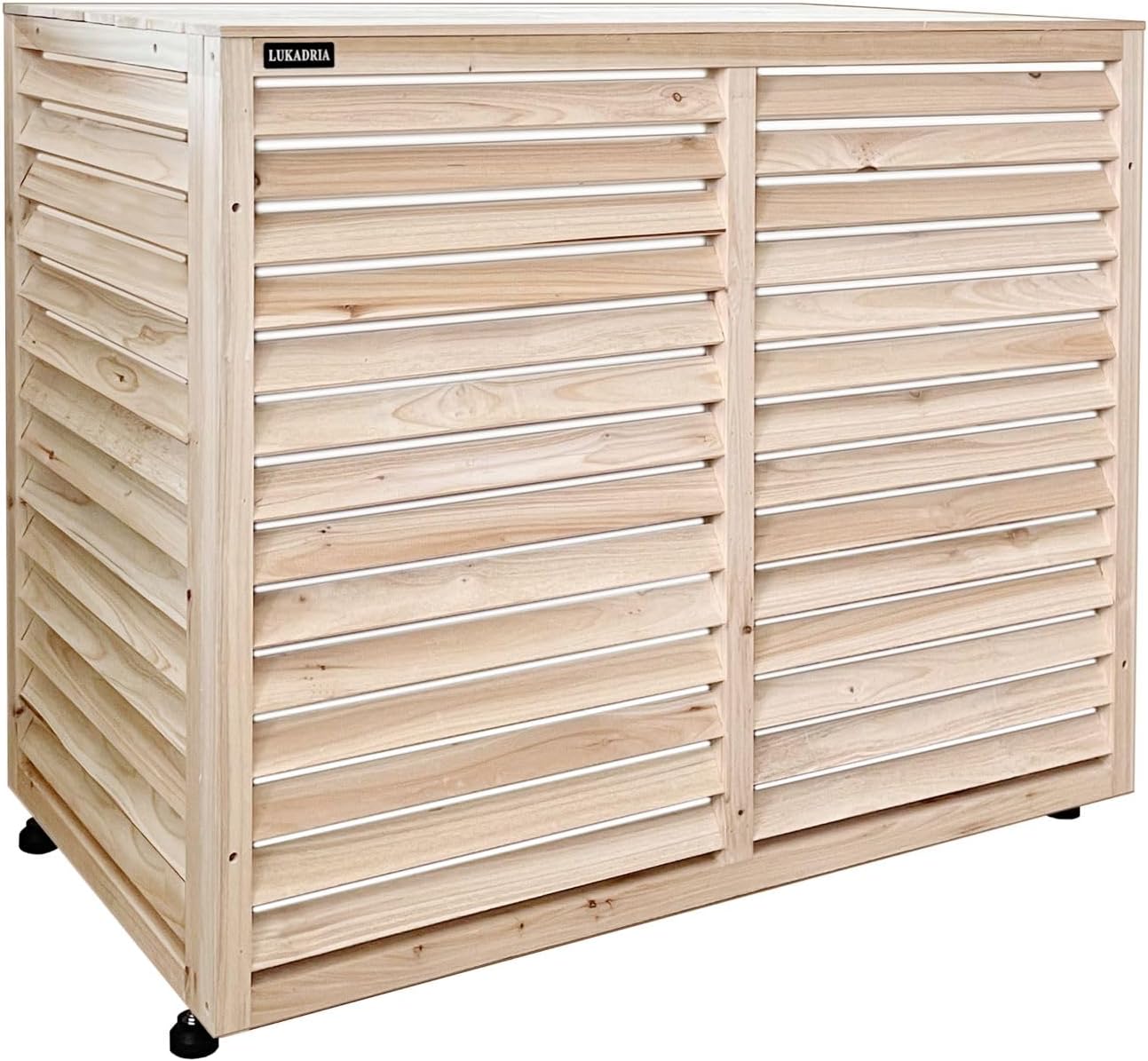 Verkleidung für Wärmepumpe Klimaanlage Klima Sichtschutz Abdeckung Holz Natur für Außengeräte