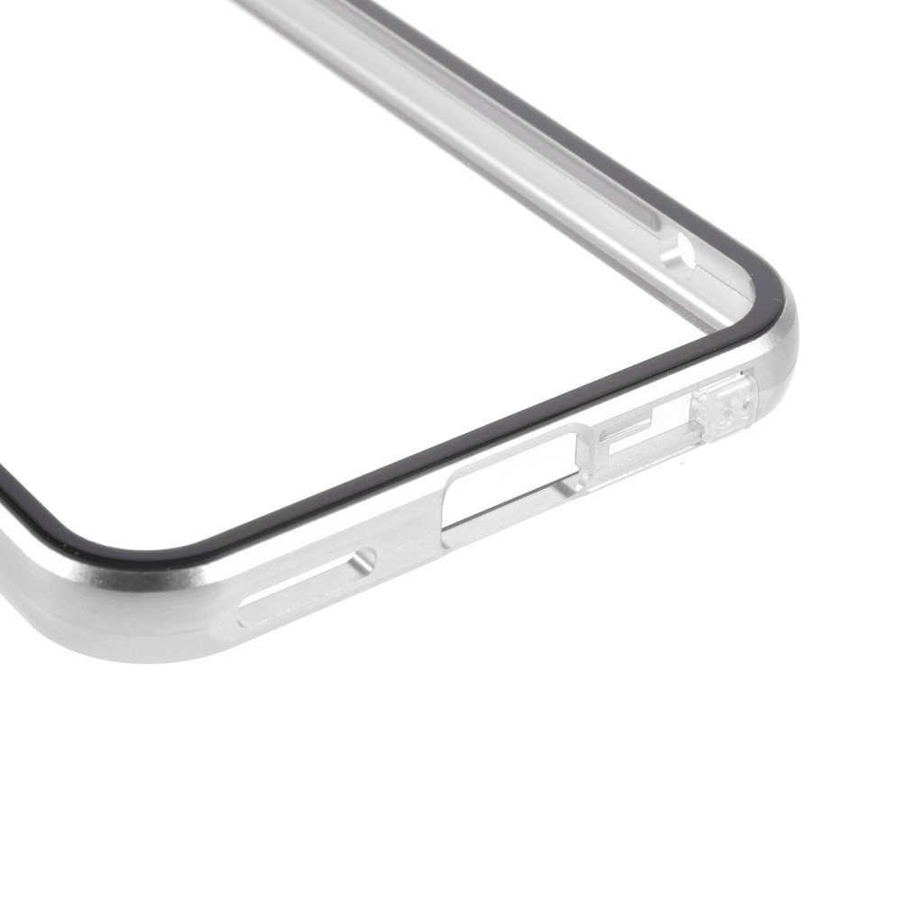 Samsung Galaxy S22 5G Magnetische Alu Schutzhülle mit Panzer Glas Backcover   Displayschutz (Magnet-Technologie) - Silber