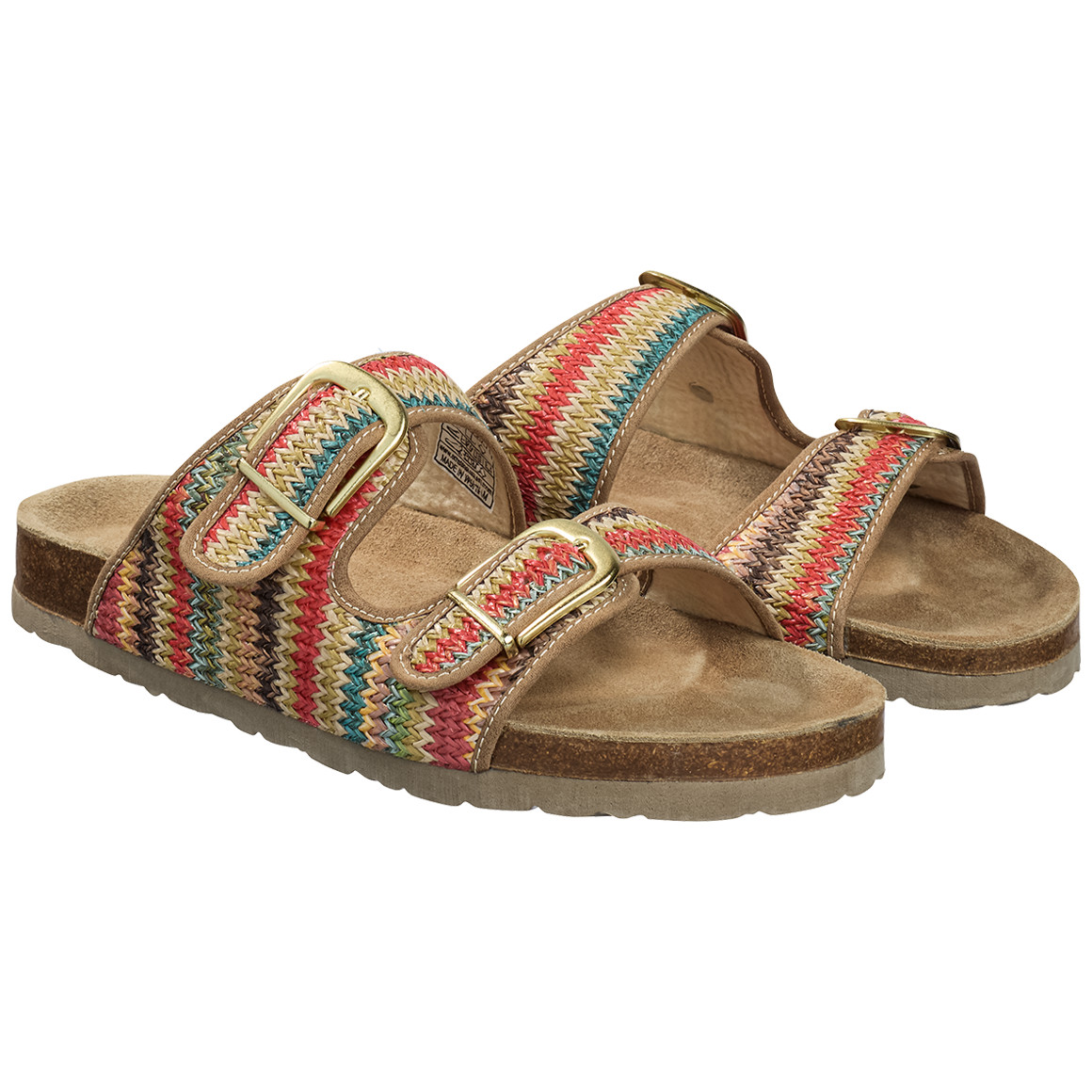 Gina Benotti Damen Sandalen mit zwei Riemen beige
