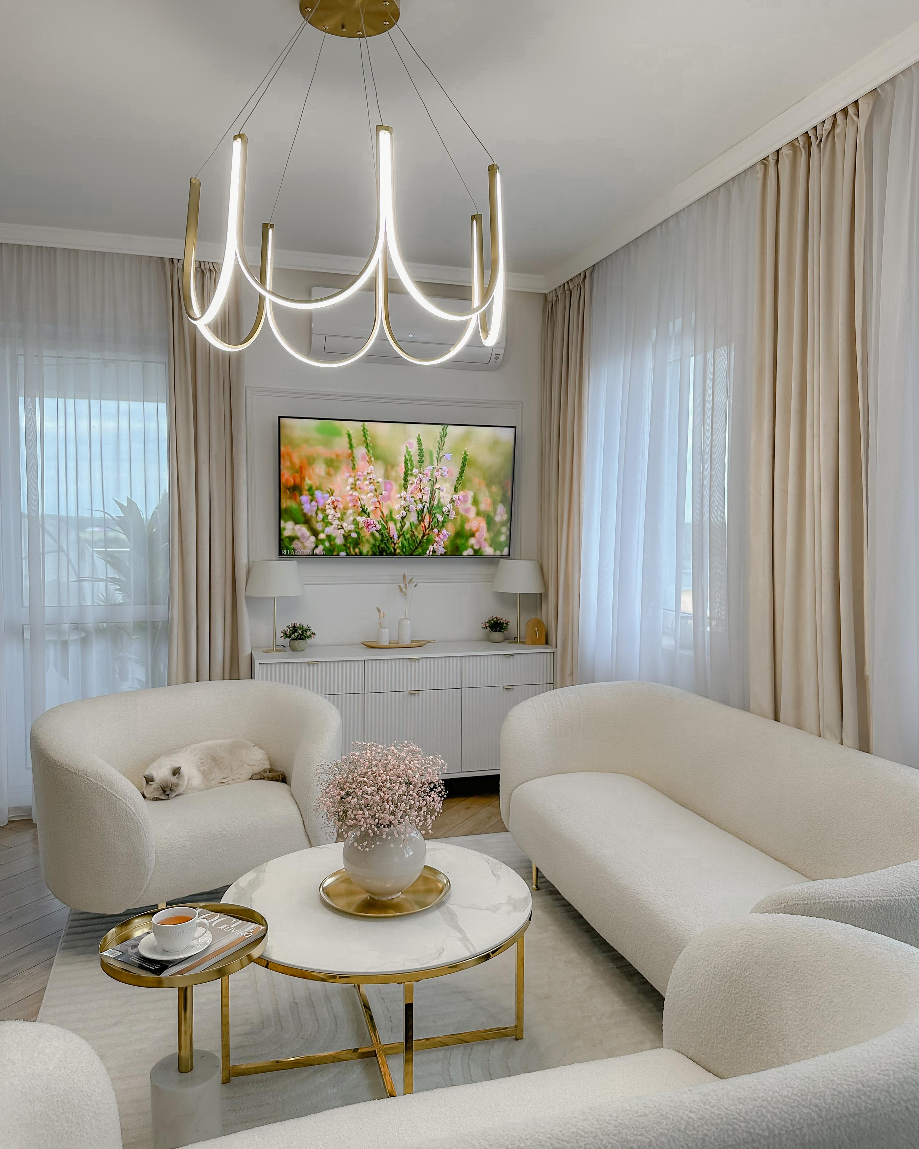 LED kroonluchter PERQUENO Metaal Goud