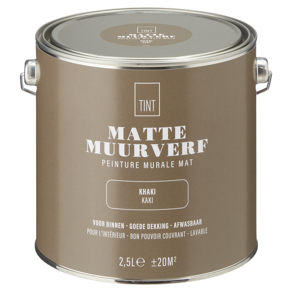 Muurverf Mat Kaki 2.5 l