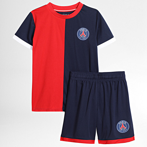 Ensemble Tee Shirt Et Short Jogging Enfant P15067C Bleu Marine