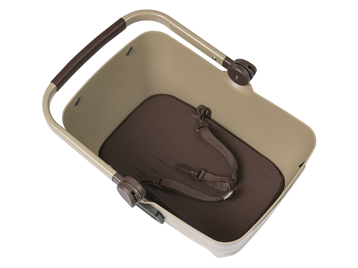 Basil Buddy Klickfix Biscotti Brown hondenfietsmand