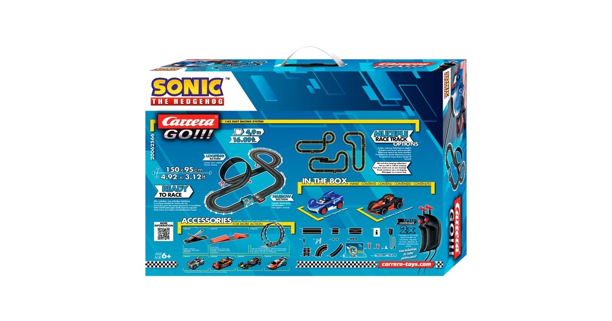 CarreraGO!!! - Sonic the Hedgehog 4,9 m Racebaan  (Schaal 1:43)