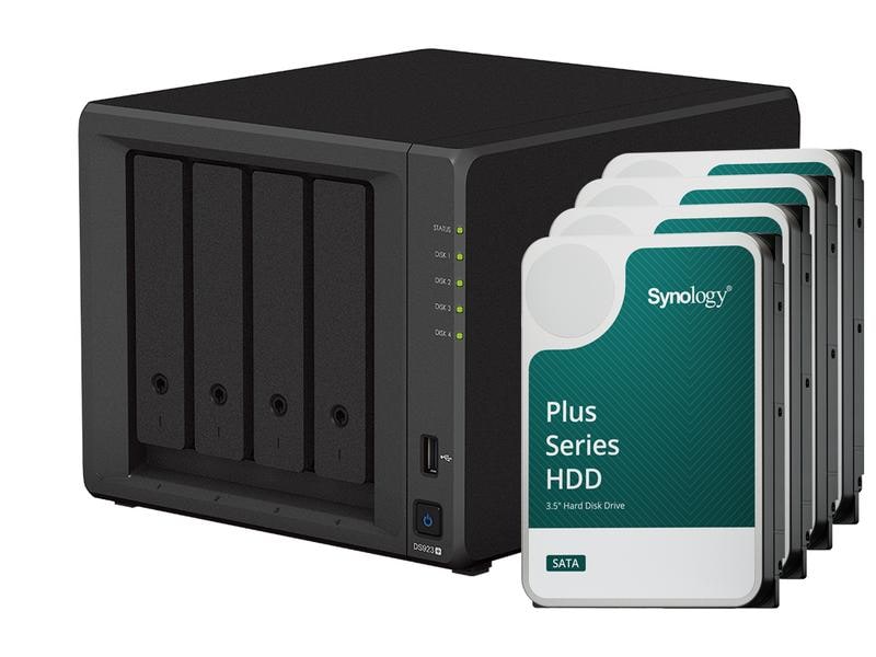 Synology NAS Diskstation DS923  4-bay Synology Plus HDD 32 Leistungsstarker NAS mit vier Einschüben