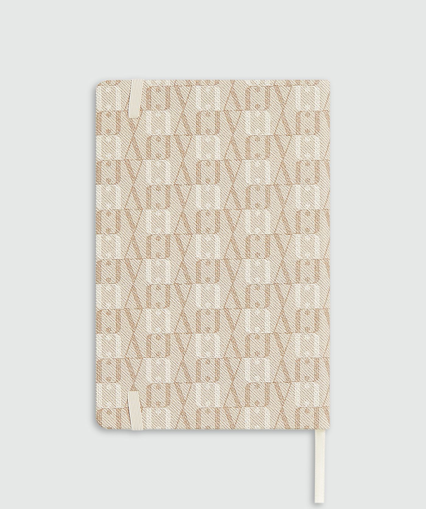JV-MARLOU notebook met logoprint - beige