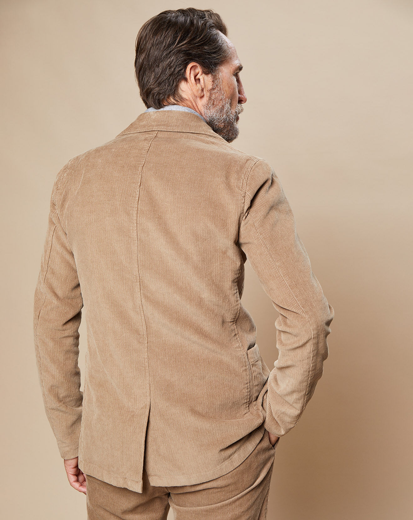 Hartford Veste en Velours côtelé Jonny beige