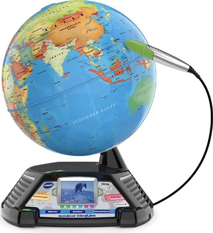 VTech - 80-605404 - Interactieve Videoglobus - Meerkleurig - Leerwereldbol