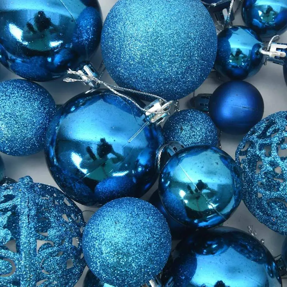 vidaXL - Kerstbal - Blauw - Kunststof