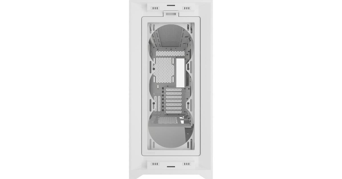 Corsair5000D CORE AIRFLOW midi tower behuizing  (Wit | 2x USB-A | 1x USB-C | Tempered Glass)