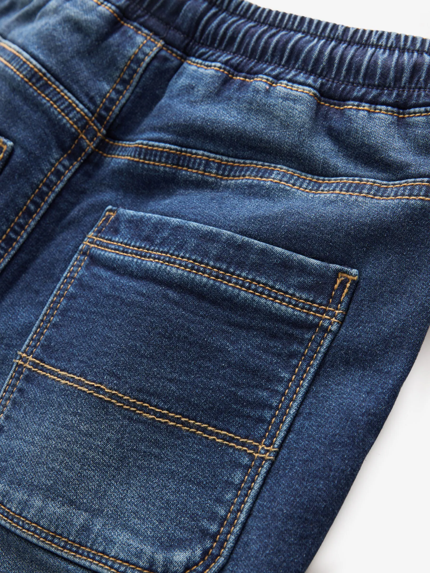 Indigoblauw - Jeans met stretch en elastische taille (3-16 jr)